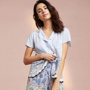 FLOREAT | Anthropologie Beverly Striped Sleep Top | Sz. L